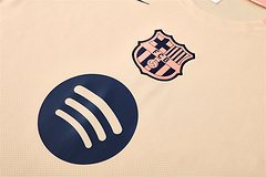 2025-26 Barcelona Beige Short Sleeve Training Jersey