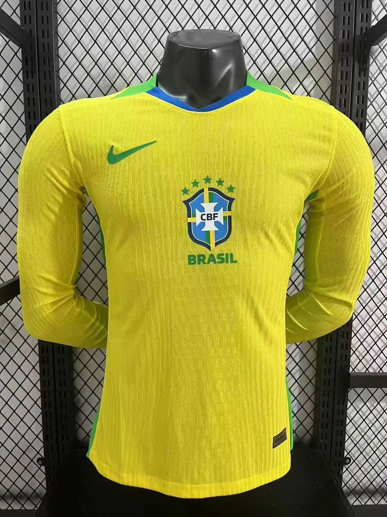 2025-26 Brazil Home Long-Sleeve Jersey – Player Version