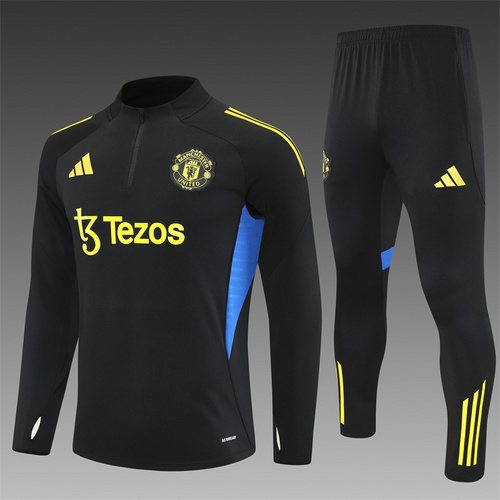 2025-26 Manchester United Black Half-Raised Training Jersey