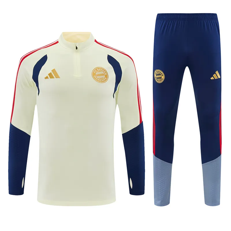 2026-27 Bayern Munich Beige Half-Zip Training Jersey