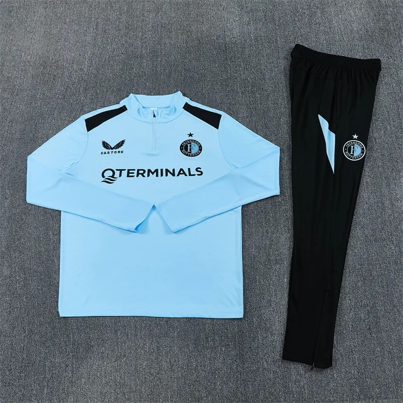 2026-27 Feyenoord Light Blue Half-Zip Training Jersey
