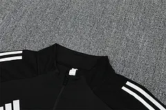 2025-26 Real Madrid Black Half-Pull Training Jersey
