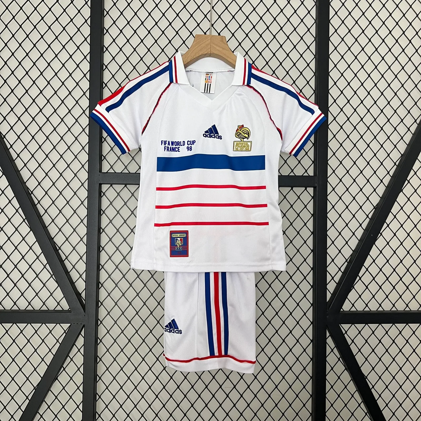 1998 France Away Retro Shirt - Kids Sizes