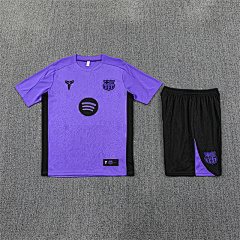 2025-26 Barcelona Purple Collaboration Short Sleeve Training Jersey