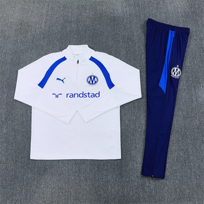 2026-27 Marseille white half-zip training jersey