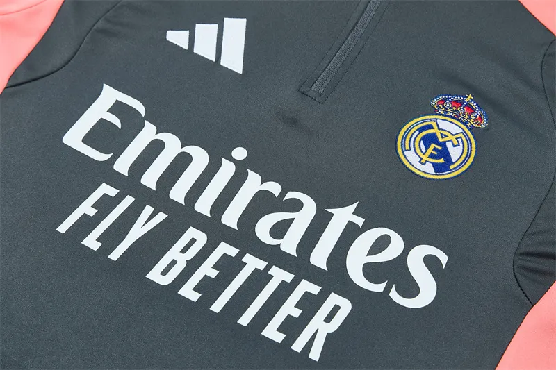 2026-27 Real Madrid Dark Grey Half-Zip Training Jersey