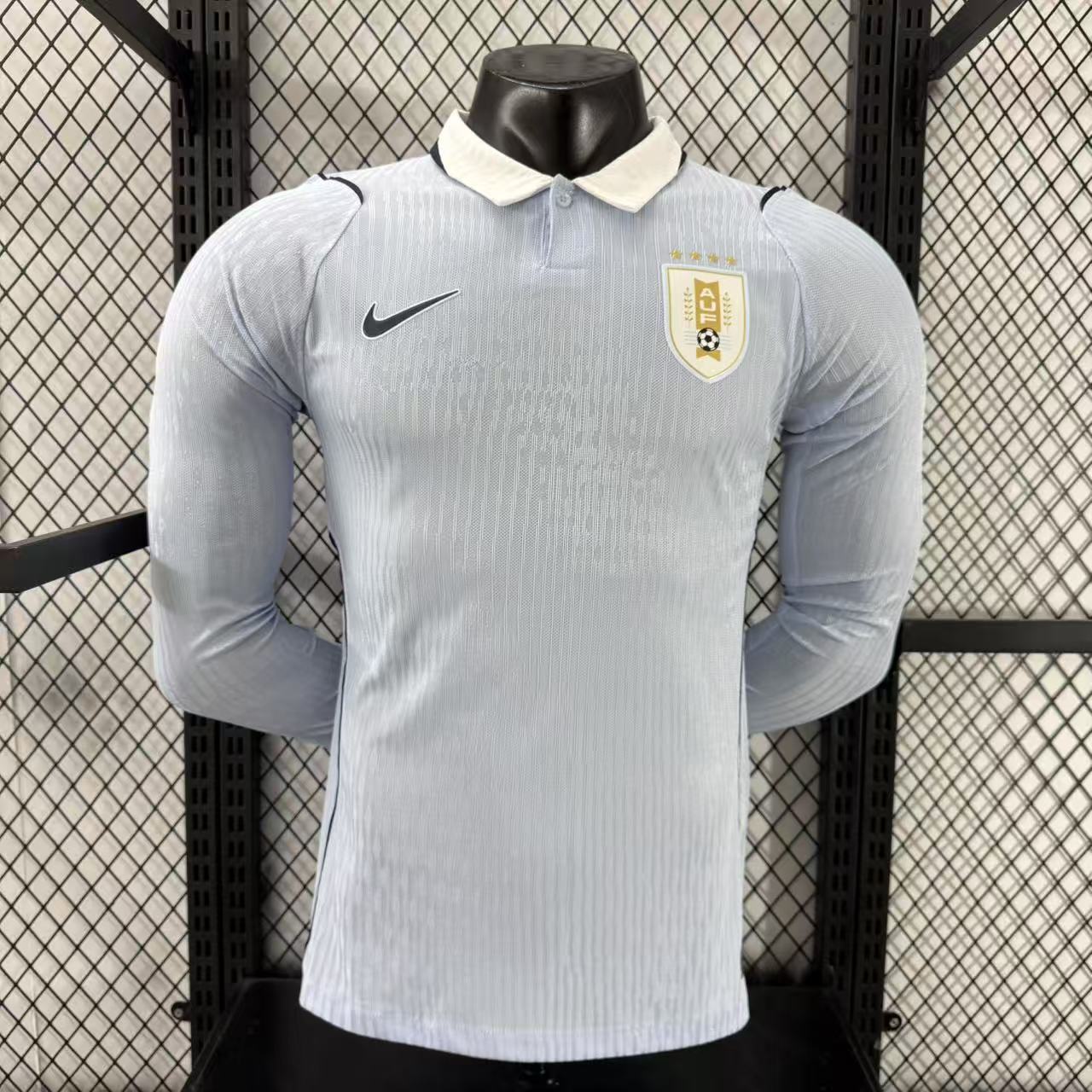 2026-27 Uruguay Home Long-Sleeve Jersey – Player Version