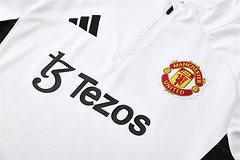 2025-26 Manchester United White Half-Raised Training Jersey