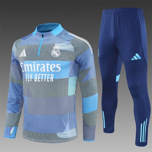 2025-26 Real Madrid camouflage half-pull training jersey