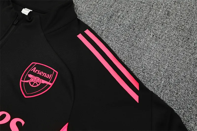 2025-26 Arsenal Black Half-Zip Training Kit