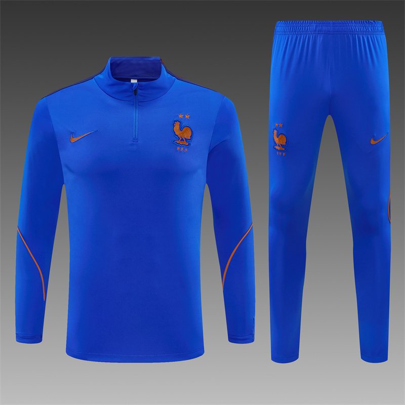 2026-27 France Blue Half-Zip Training Jersey