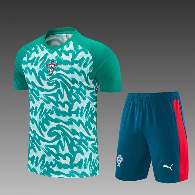 2026-27 Portugal Team Dark Green Short-Sleeve Training Jersey