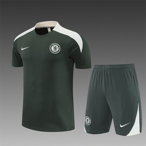 2025-26 Chelsea Short Sleeve Army Green Training Shirt