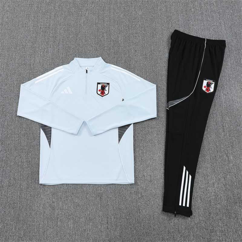 2025-26 Japan Light Grey Half-Zip Training Jersey