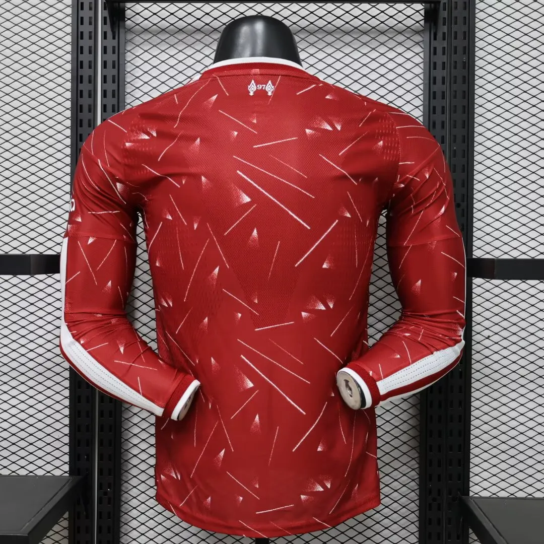 2026-27 Liverpool Home Long-Sleeve Jersey – Player Version
