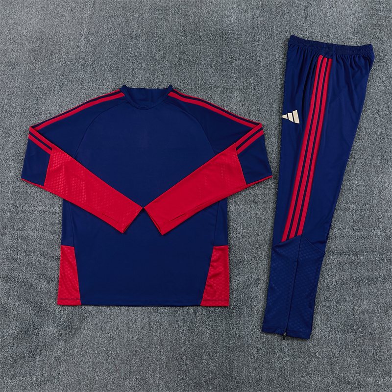 2026-27 Arsenal royal blue half-zip training kit