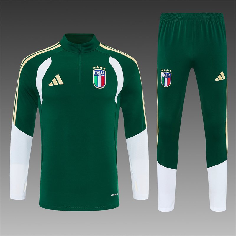 2026-27 Italy Green Half-Zip Training Jersey