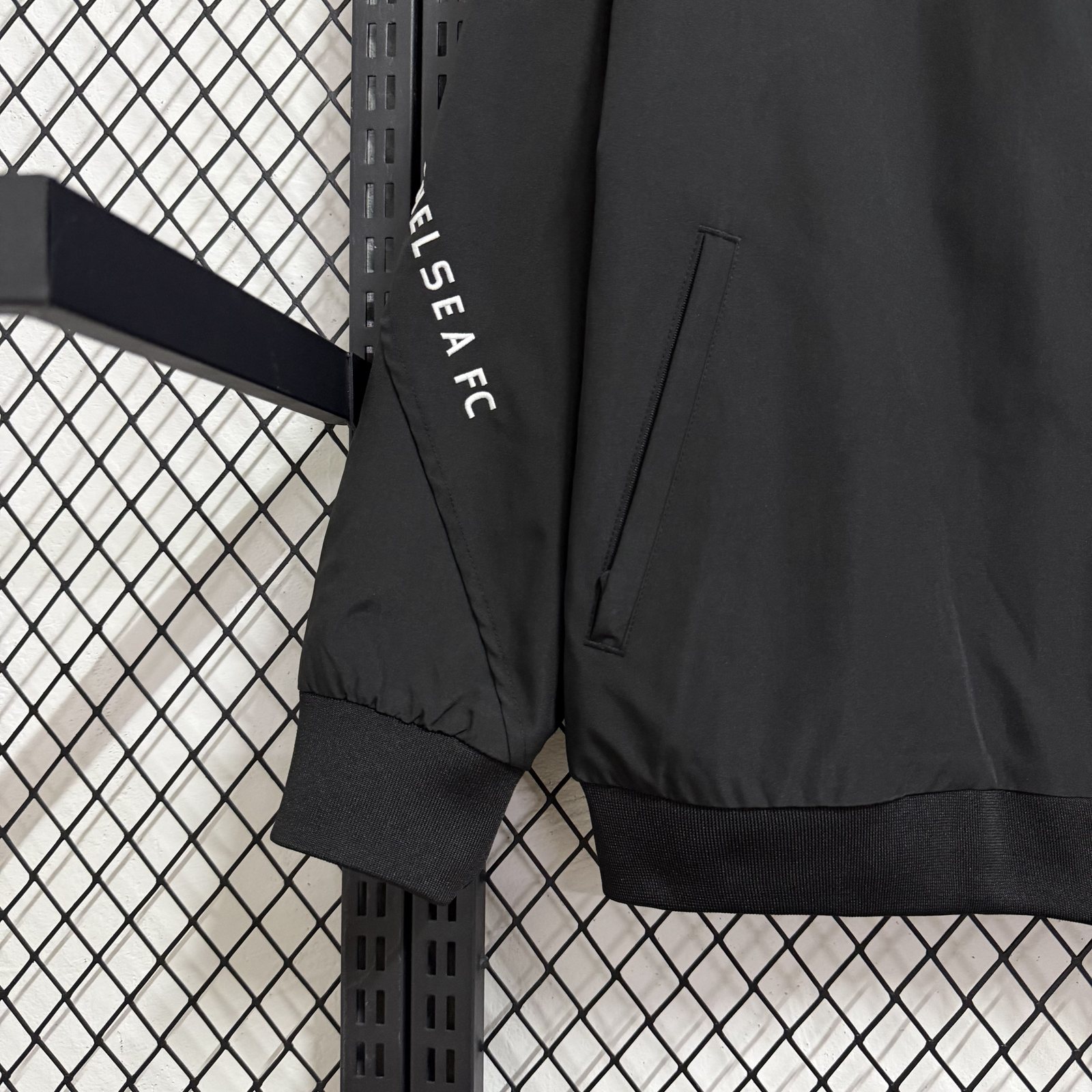 2025-26 Chelsea Black Waterproof Training Windbreaker