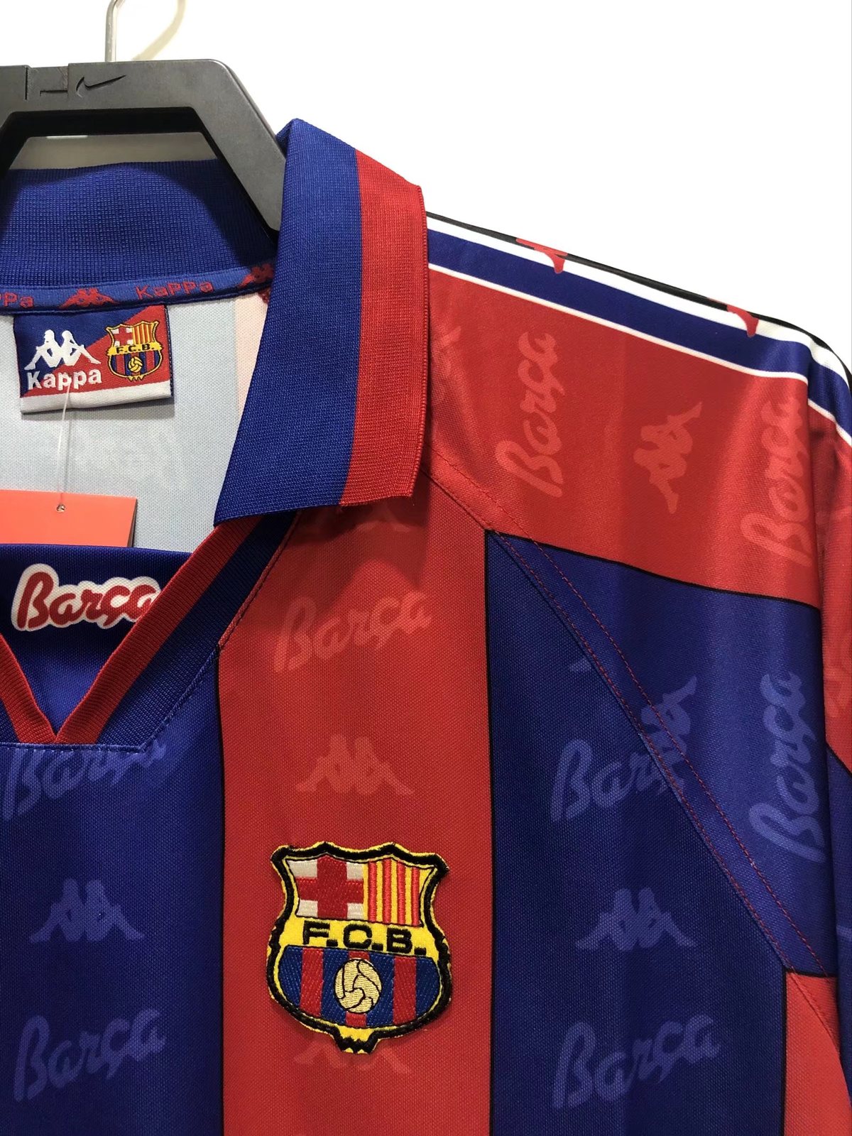 1996-97 Barcelona Home Long Sleeve Retro Jersey