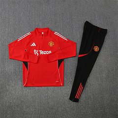 2025-26 Manchester United Red Half-Pull Training Jersey