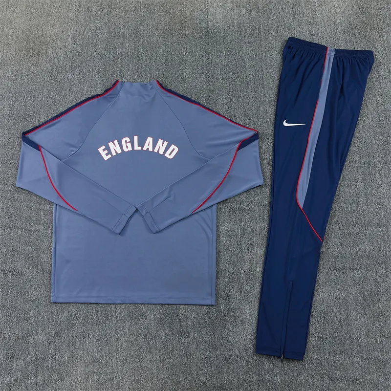 2026-27 England Grey Half-Zip Training Jersey