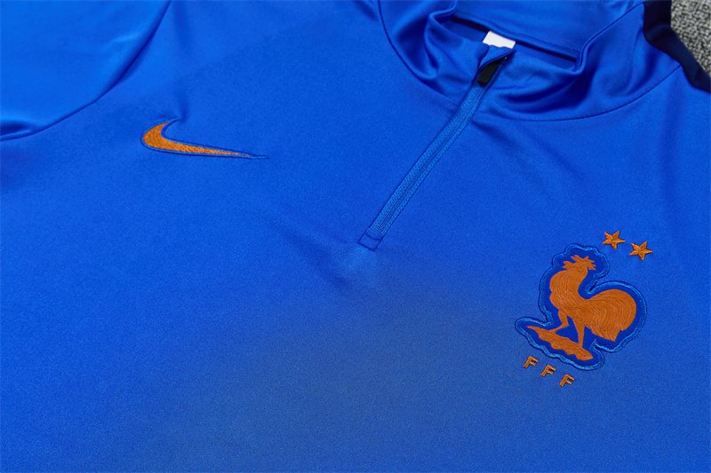 2026-27 France Blue Half-Zip Training Jersey