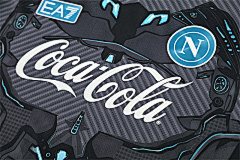 2025-26 Napoli Black Grey Short Sleeve Training Jersey