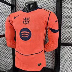 2025-26 Barcelona Second Away Long Sleeve Jersey - Player Edition