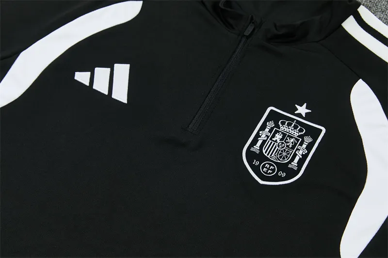 2026-27 Spain Black Half-Zip Training Jersey