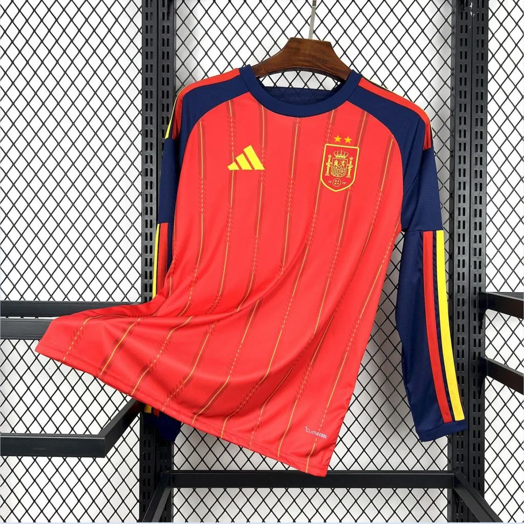 2026 Spain Home Long-Sleeve Jersey - Fan Edition