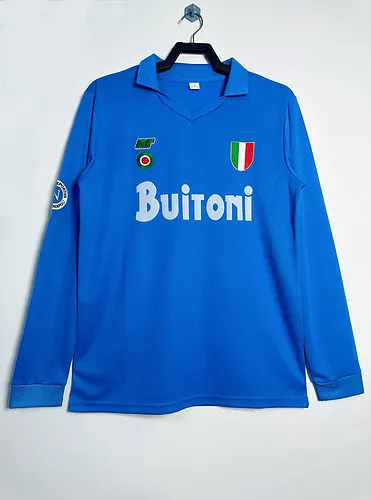 1987-88 Napoli Home Long Sleeve Retro Jersey