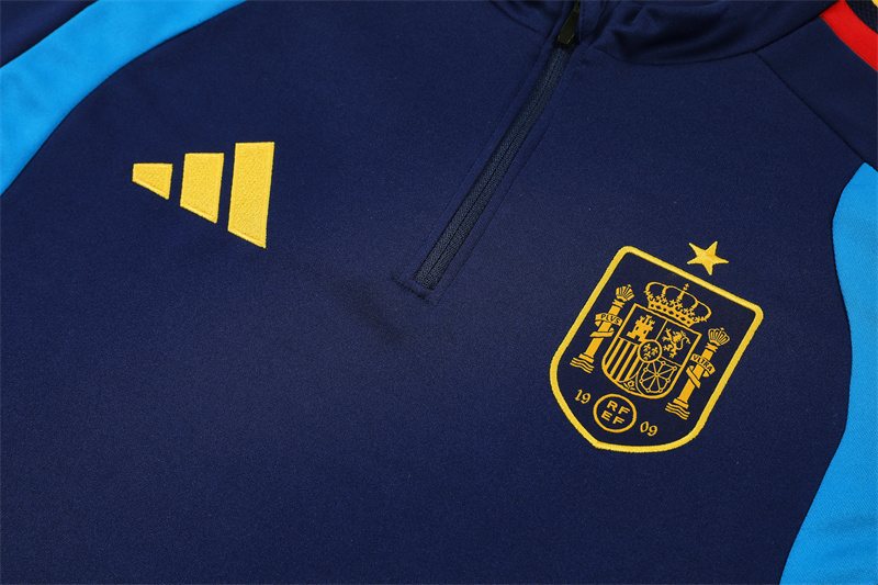 2026-27 Spain Royal Blue Half-Zip Training Jersey