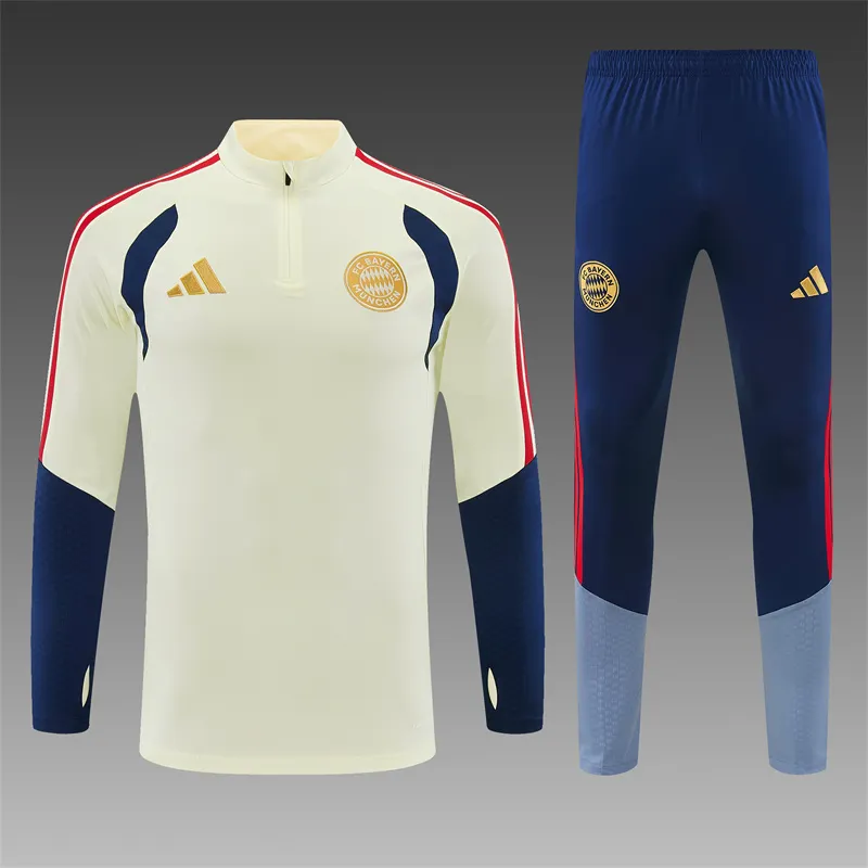 2026-27 Bayern Munich Beige Half-Zip Training Jersey