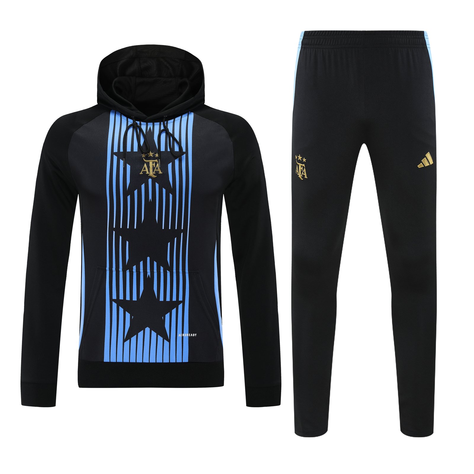2025-26 Argentina Black Hooded Training Jersey