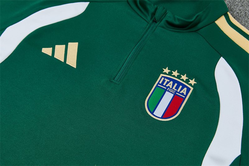 2026-27 Italy Green Half-Zip Training Jersey