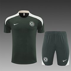 2025-26 Chelsea Short Sleeve Army Green Training Shirt
