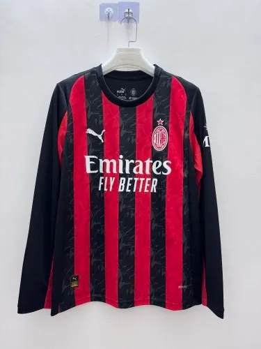 2025-26 AC Home Long Sleeve Jersey - Fan Edition