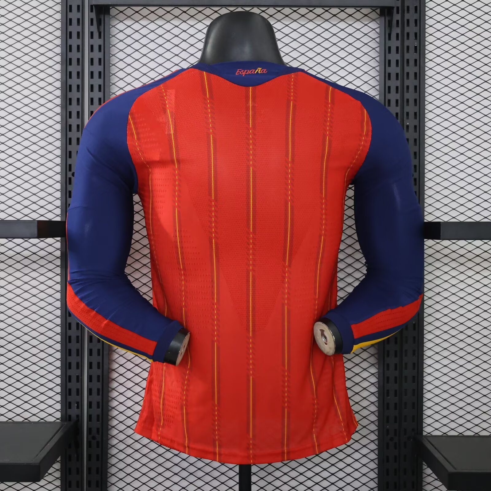 2026-27 Spain Home Long-Sleeve Jersey (with Two Stars) – Player Version