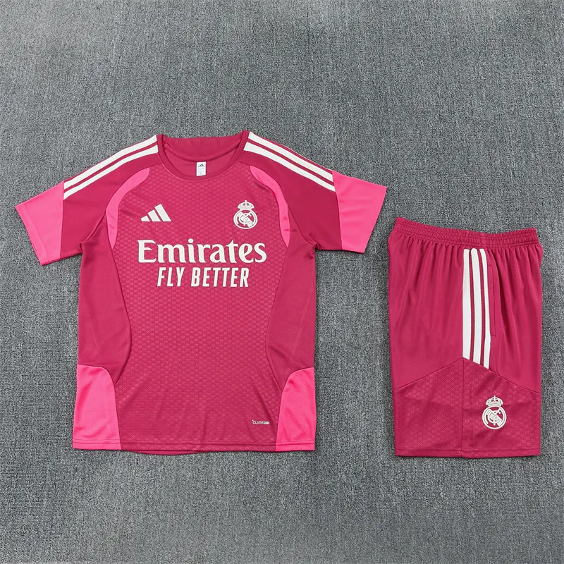2026-27 Real Madrid Magenta Short-Sleeve Training Jersey