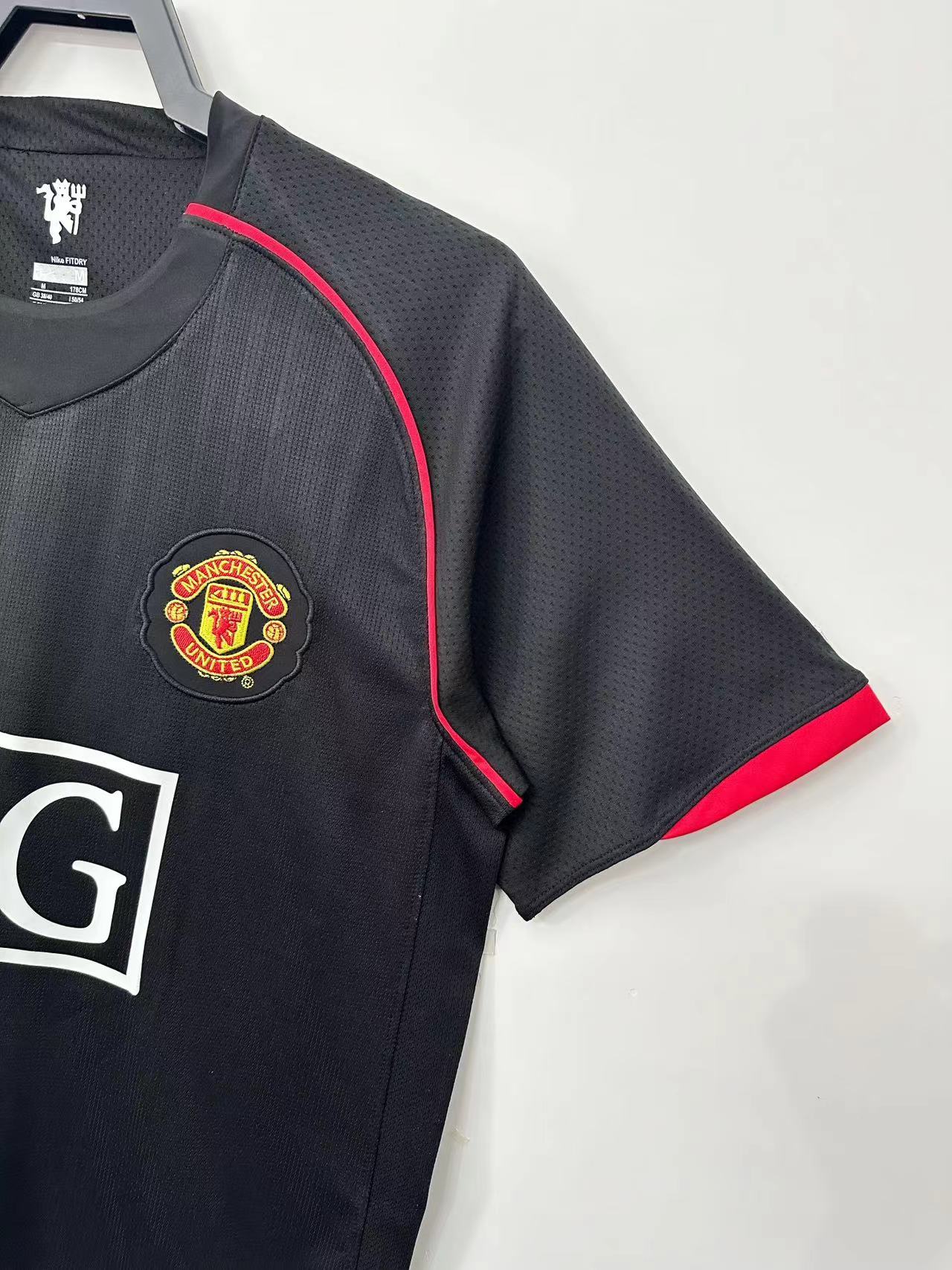 2007-08 Manchester United Away Black Retro Shirt