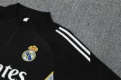 2025-26 Real Madrid Black Half-Pull Training Jersey
