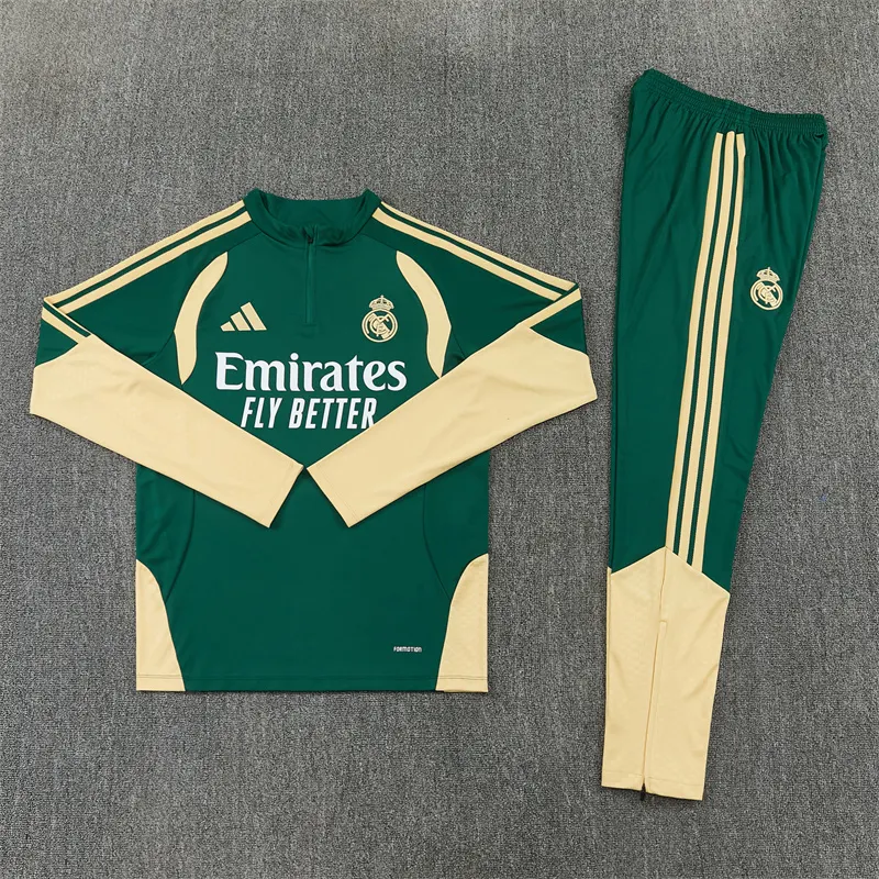 2026-27 Real Madrid Green Half-Zip Training Jersey