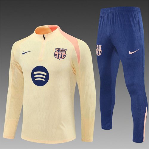 2025-26 Barcelona Beige Half-Pull Training Jersey