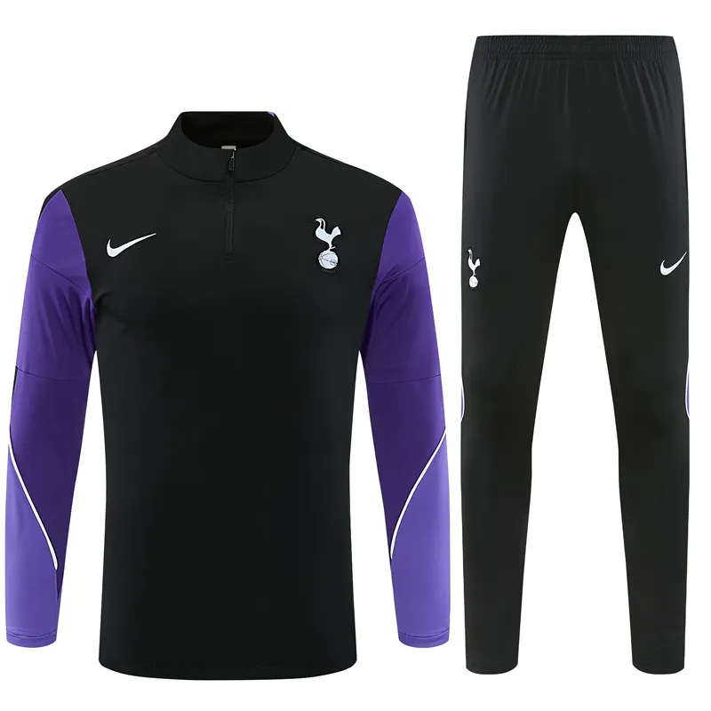 2026-27 Tottenham Hotspur Black Half-Zip Training Kit