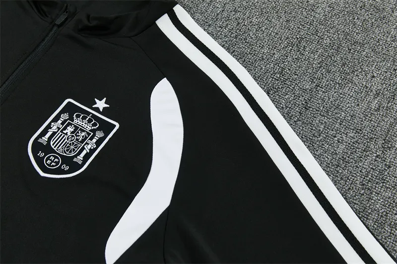 2026-27 Spain Black Half-Zip Training Jersey