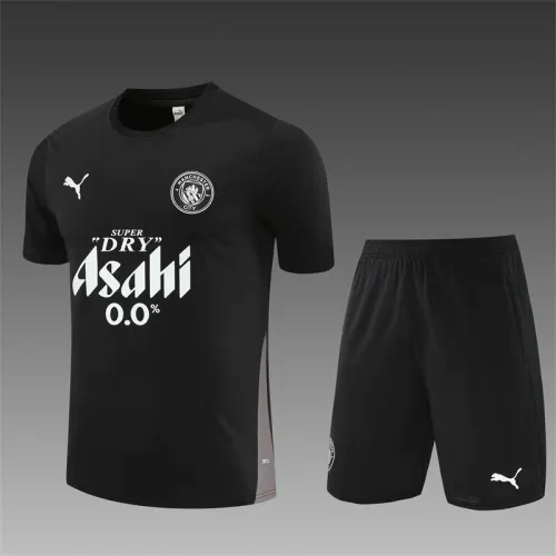 2025-26 Manchester City black short-sleeved training jersey