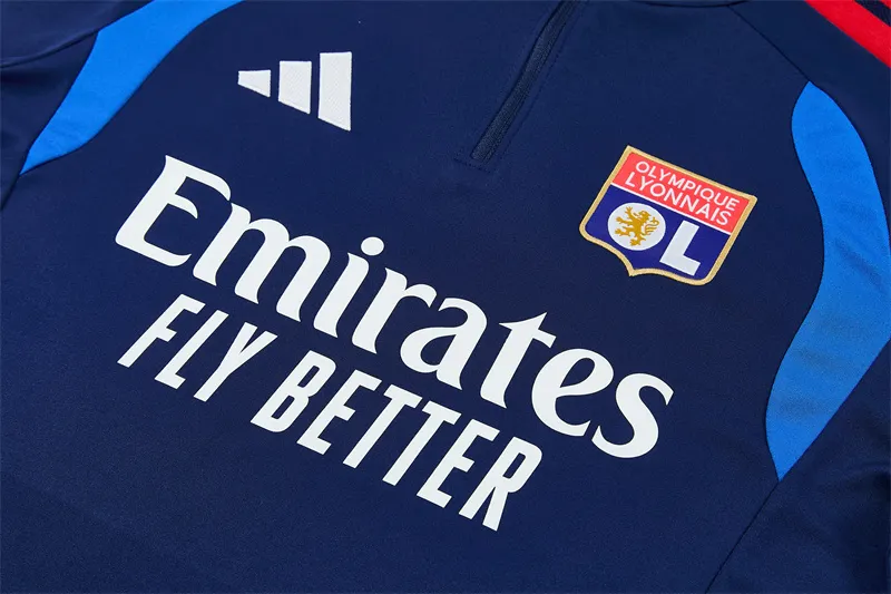 2026-27 Lyon Royal Blue Half-Zip Training Jersey