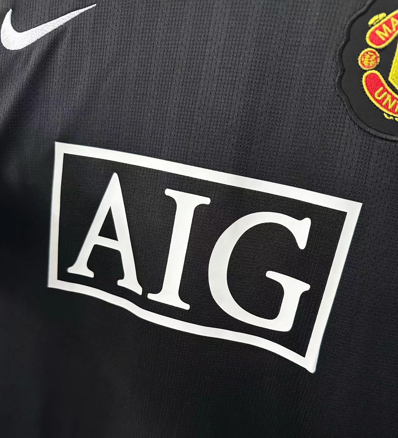 2007-08 Manchester United Away Black Retro Shirt