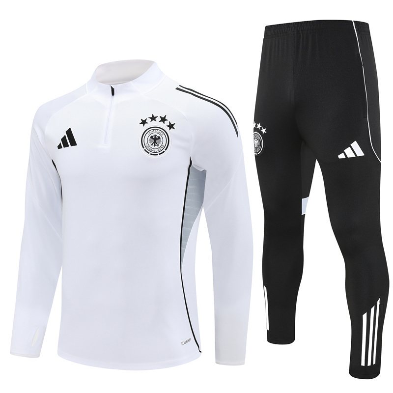 2025-26 Germany White Half-Zip Training Jersey