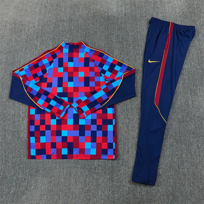 2026-27 Barcelona Red &amp; Blue Half-Zip Training Jersey